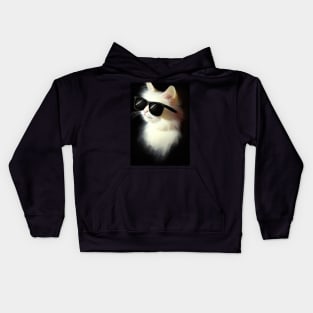 Cat with Sunglasses Kids Hoodie